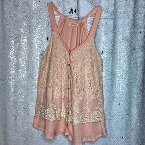 Rewind Lace Halter Tank Top